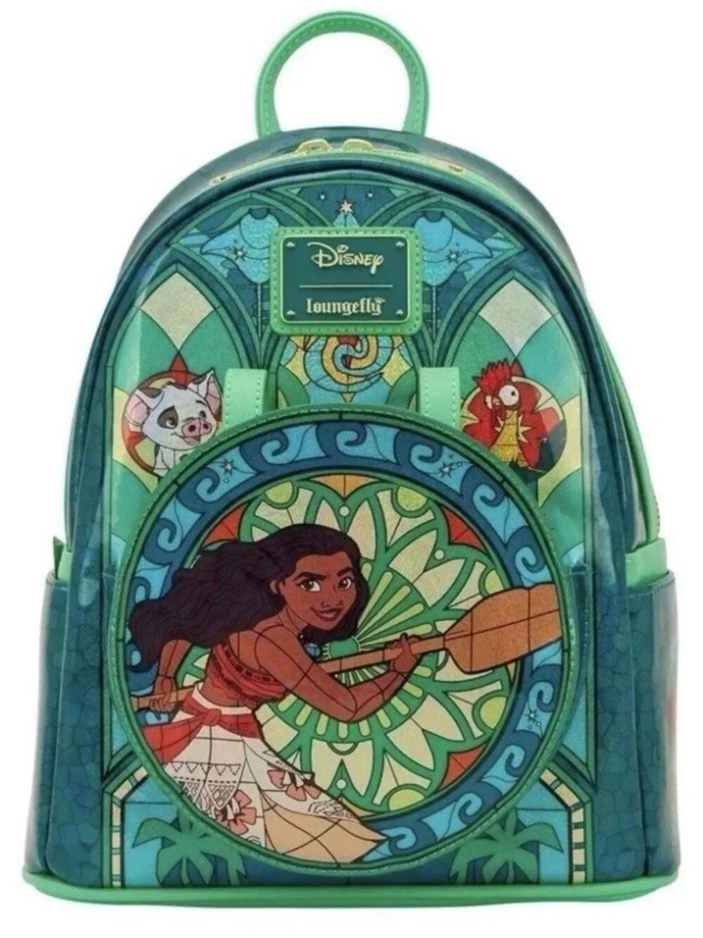 Loungefly Disney Princess Moana Stained Glass Collection Mini Backpack NWT